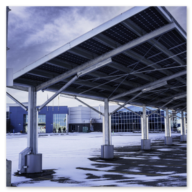 Pensilina fotovoltaica